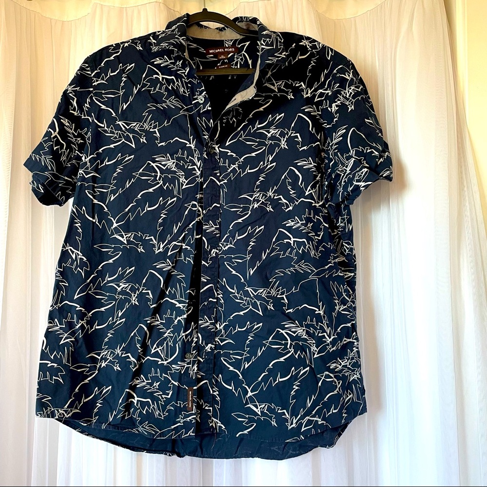 MICHAEL KORS | men’s XL | slim fit blue button down